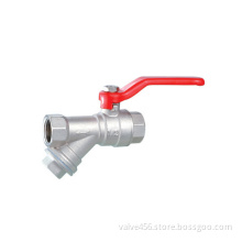 Brass strainer ball valves